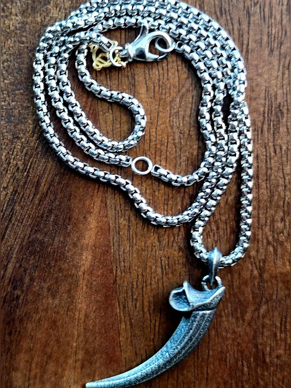 David Yurman Sterling Silver Claw Amulet On A 22